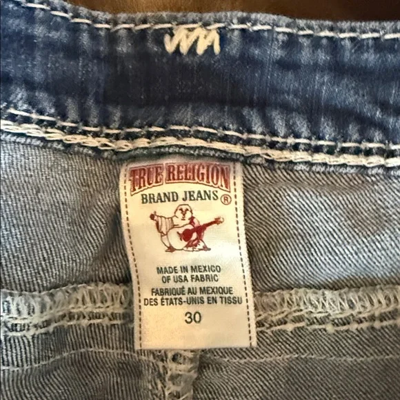 True Religion Blue Jeans with White Accents - Picture 7 of 8
